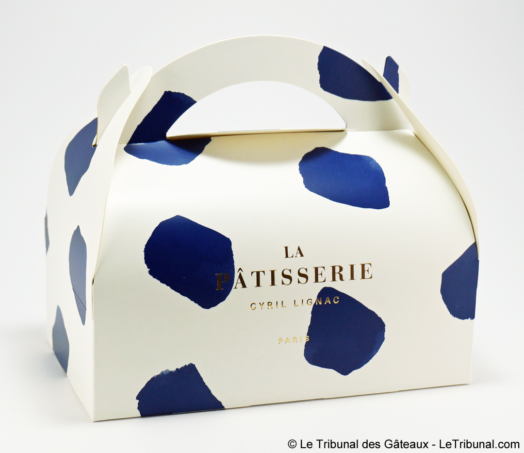 emballage bûche de noël chocolat vanille par Cyril Lignac