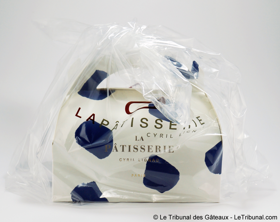emballage bûche de noël chocolat vanille par Cyril Lignac
