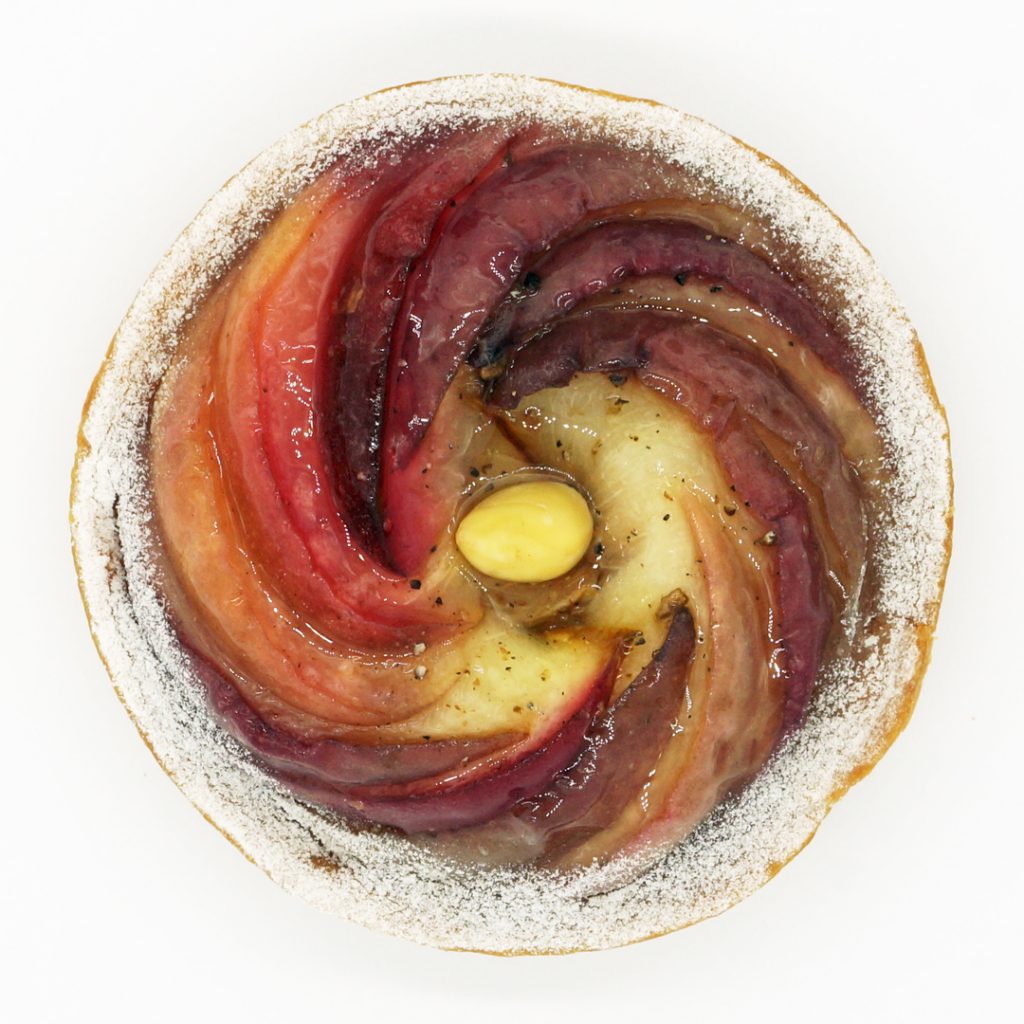 tarte aux pêches blanches carette