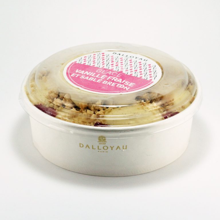Glace Vanille Fraise et Sablé Breton par Dalloyau