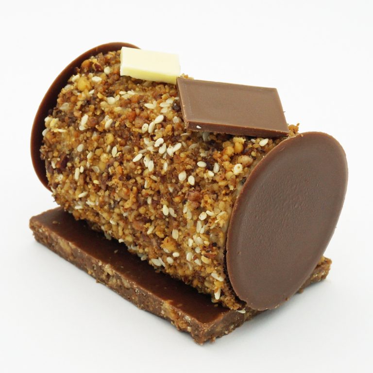 [Noël] Bûche Noisette Chocolat et Halva par Maison Aleph
